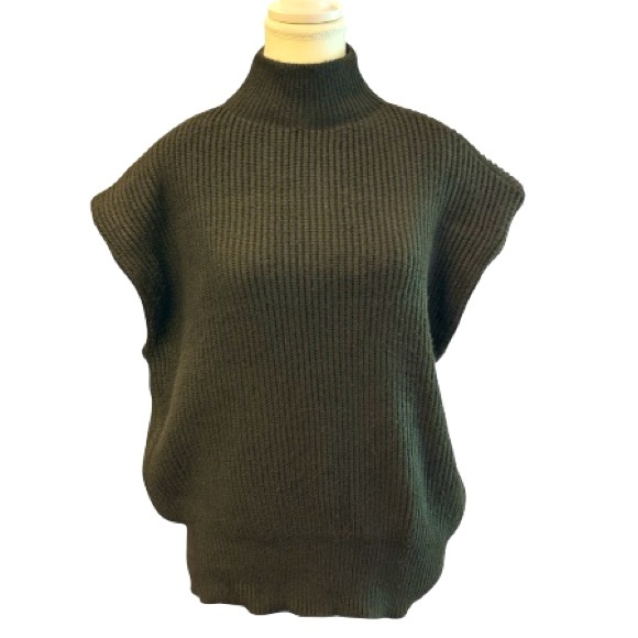 The Limited Sleeveless Mock Neck Sweater Vest XL Black Knit Pullover Minimalist - Picture 1 of 10